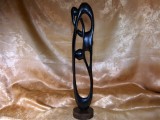 Sculptura Abstract Modernista abanos, colectie, cadou, vintage