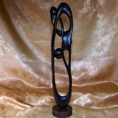 Sculptura Abstract Modernista abanos, colectie, cadou, vintage