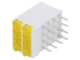 LED galben 1,8mm 8 diode 10mA 38&deg; 2,1V 13mcd