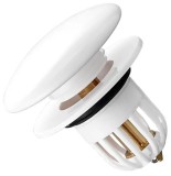 Dop scurgere chiuveta, universal, deschidere cu click, material otel, diametru exterior 66 mm, culoare Alba FAVLine Selection