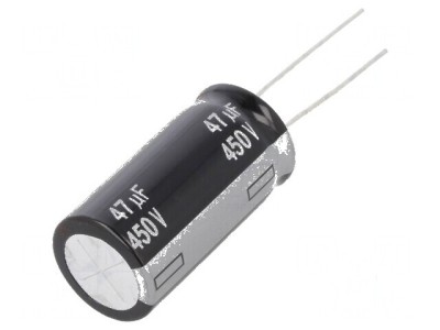 Condensator electrolitic THT 47uF 450VDC &amp;Oslash;16x31,5mm &amp;plusmn;20% foto