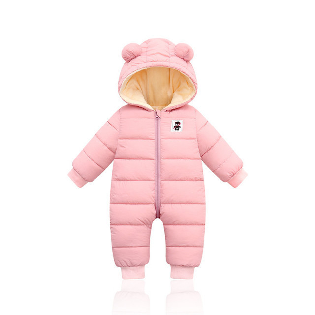 Combinezon roz din fas - The bear (Marime Disponibila: 9-12 luni (Marimea 20