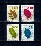 Franta 1996 - Frunze, uzuale preobliterate, serie neuzata