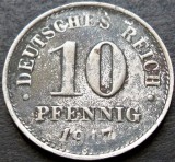 Cumpara ieftin Moned istorica 10 PFENNIG - GERMANIA, anul 1917 * cod 2854 - Litera A