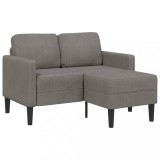 vidaXL Canapea cu 2 locuri cu șezlong &icirc;n formă de L albastru 125 cm in