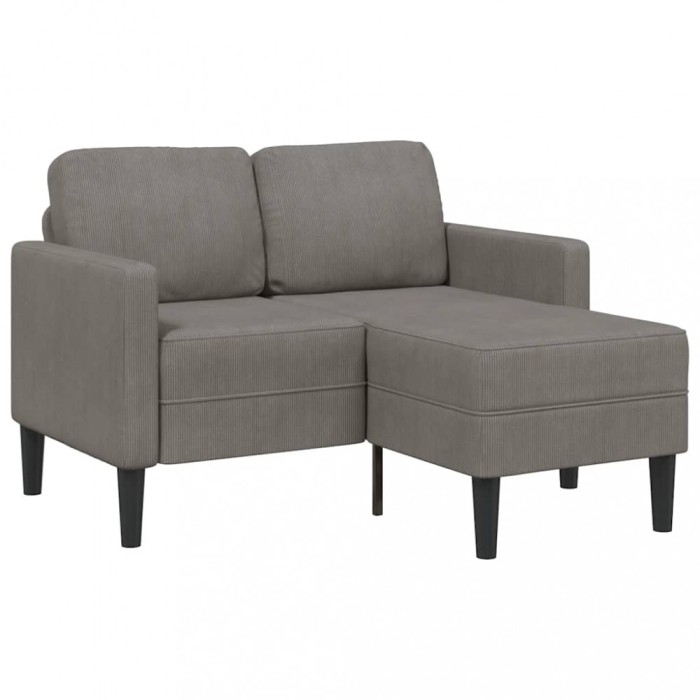 vidaXL Canapea cu 2 locuri cu șezlong &icirc;n formă de L albastru 125 cm in 4107076