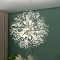 Candelabru Cristal Schonbrunn, 6x G9, Diametru 40cm, Argintiu Lucios, Inaltime Reglabila