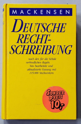 DEUTSCHE RECHT SCHREIBUNG von MACKENSEN , NACH DEN FUR DIE SCHULE VERINDLICHEN REGELN , ANII &amp;#039;80 foto