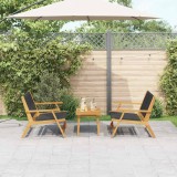 Cumpara ieftin Scaune de Grădină cu Masă 3 pcs Negru 90 x 45 x 40 cm