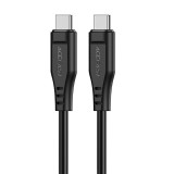 Cablu Acefast USB Tip C - USB Tip C 1,2 M, 60 W (20 V / 3 A) Negru (C3-03 Negru) C3-03-C-C BLACK