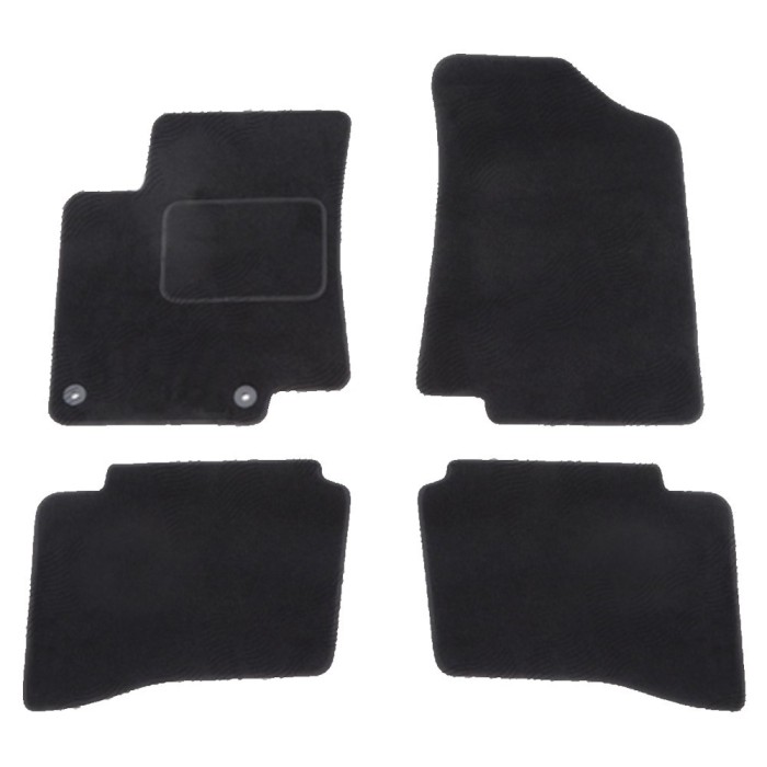 Set covorase auto mocheta Velor HYUNDAI I20, 10.2014-, negru,
