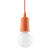 Lampă Suspendată Diego Portocalie Pvc 1 Bec Neregulabil Modern De Interior
