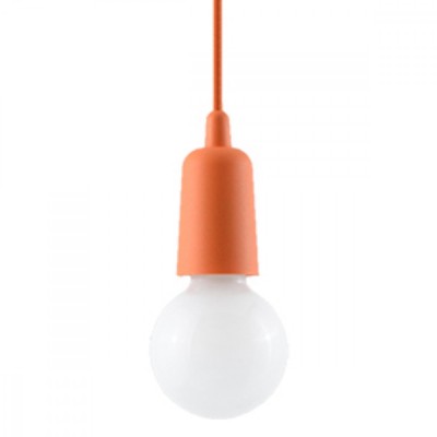 Lampă Suspendată Diego Portocalie Pvc 1 Bec Neregulabil Modern De Interior foto
