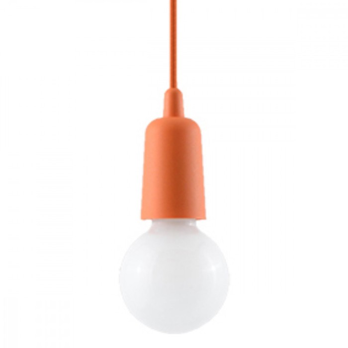 Lampă Suspendată Diego Portocalie Pvc 1 Bec Neregulabil Modern De Interior
