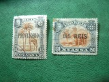 2 Timbre Nyassa colonie portugheza 1903 supratipar Provisorio sau val.noua , sta