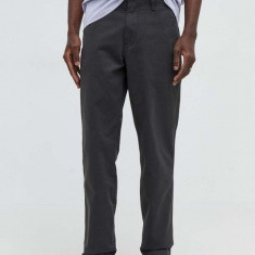 Levi's pantaloni de bumbac culoarea gri, drept