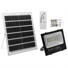 Kit solar, proiector led cu telecomanda si panou solar IP 66, 25w