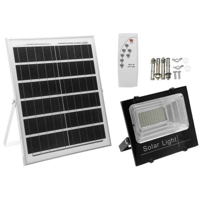 Kit solar, proiector led cu telecomanda si panou solar IP 66, 60w foto