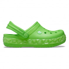 Saboti Crocs Crocband Geometric Glow In the Dark Band Clog Kids Verde - Green Slime