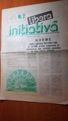 ziarul libera initiativa anul 1,nr. 2 martie 1990 foto