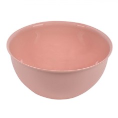 Bol Salată Plastic, Roz Nude, Capacitate 3L, Diametru 23.5cm, &Icirc;nălțime 11.5cm, Potrivit Pentru Congelator, Compatibil Mașină de Spălat Vase și Cuptor