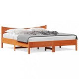 Cumpara ieftin Cadru de pat fara saltea, maro ceruit 200x200 cm lemn masiv pin