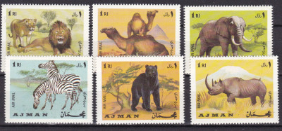 Ajman 1969 fauna MI 412-417 MNH foto