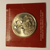 Di.186. Moneda 2 Dolari Flamingo Bahamas 1974 UNC in folder