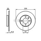 Disc frana SEAT CORDOBA (6K2) (1999 - 2002) BOSCH 0 986 478 011