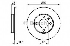 Disc frana VW GOLF III (1H1) (1991 - 1998) BOSCH 0 986 478 011 foto