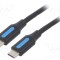 Cablu USB 2.0 USB C 0,5m VENTION negru 480Mbps