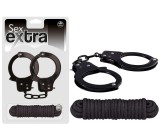 Set Catuse Si Franghie Pentru Imobilizare Erotica Sex Extra, Negru