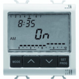 Termostat zilnic / saptamanal, 1-CHANNEL - 230V ac 50/60Hz - 2 MODULES - WHITE - CHORUS