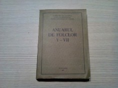 ANUARUL DE FOLCLOR V - VII - Ion Cuceu (redactor) - 1987, 524 p.