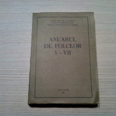 ANUARUL DE FOLCLOR V - VII - Ion Cuceu (redactor) - 1987, 524 p.