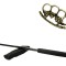 Set baston telescopic negru 50 cm + pumnal/box craniu