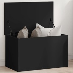 vidaXL Cutie de depozitare, negru, 60x35x35 cm, lemn prelucrat 840675
