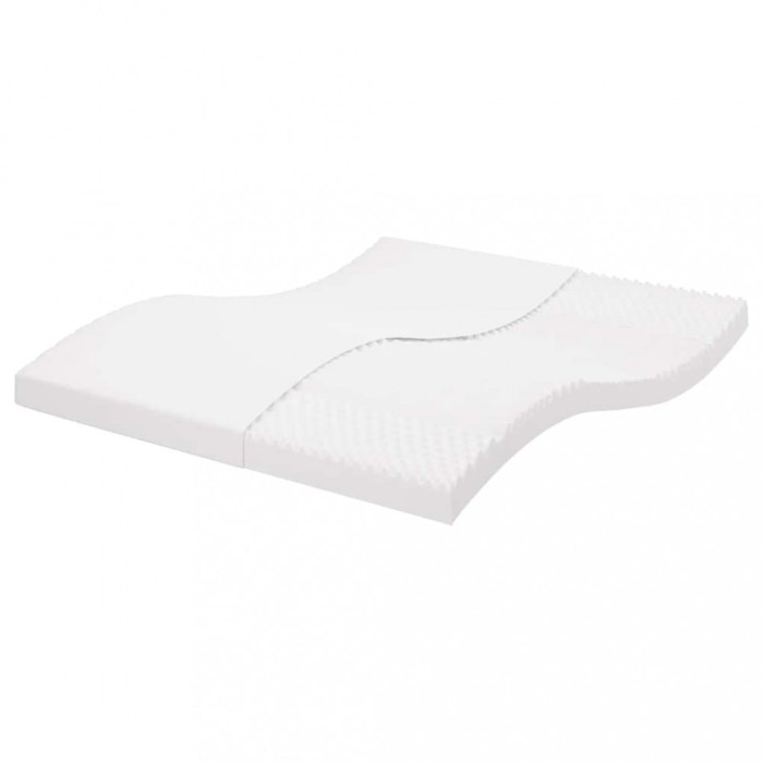 vidaXL Saltea din spumă, alb, 200x210 cm, 7 zone, duritate 20 ILD