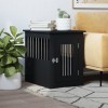 Mobilier tip ladă pentru c&acirc;ini negru 45x62x59 cm lemn prelucrat