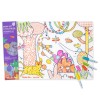 Plansa Silicon Colorat Moulin Roty, Joc Creativ, 5 Markere, +3 Ani, Lavabila, Fete/Baieti