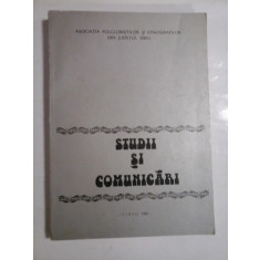 STUDII SI COMUNICARI - Asociatia Folcloristilor si Etnografilor din judetul Sibiu - Sibiu, 1980