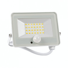 PROIECTOR LED CU SENZOR VEGA20 SLIM 20W 3000K ALB