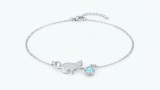 Cumpara ieftin Bratara din Argint 925 cu Pisica E i Opal , Eleganta JucauE a E i Reflexii Magice