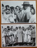 Petru Groza in Parcul Stalin din Bucuresti cu ansamblul Capitalei, 1957, 2 foto