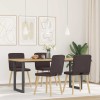 VidaXL Scaune de bucătărie, 4 buc., maro &icirc;nchis, material textil