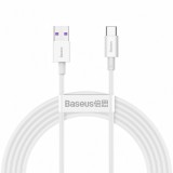Cablu Date si Incarcare USB-A - USB-C Baseus Superior Series, 66W, 2m, Alb CATYS-A02