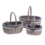 Cumpara ieftin Set 3 cosuri depozitare lemn salcie gri 26,5 x 21 x 28,5 cm, 33,5 x 26,5 x 34 cm, 40,5 x 33,5 x 40 cm