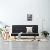 VidaXL Canapea extensibilă, gri &icirc;nchis, material textil