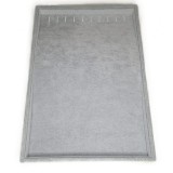 Cumpara ieftin Tavă Expunere Bijuterii &ndash; 10 Spații (Agățătoare) &ndash; Catifea Premium Gri/Negru