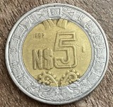 C50 - Moneda foarte veche - Mexic - 5 pesos - 1992